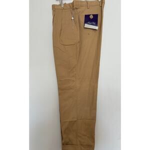 Hunt Club Pleated Chino Pants Cotton Size 42 x 30 New NWT